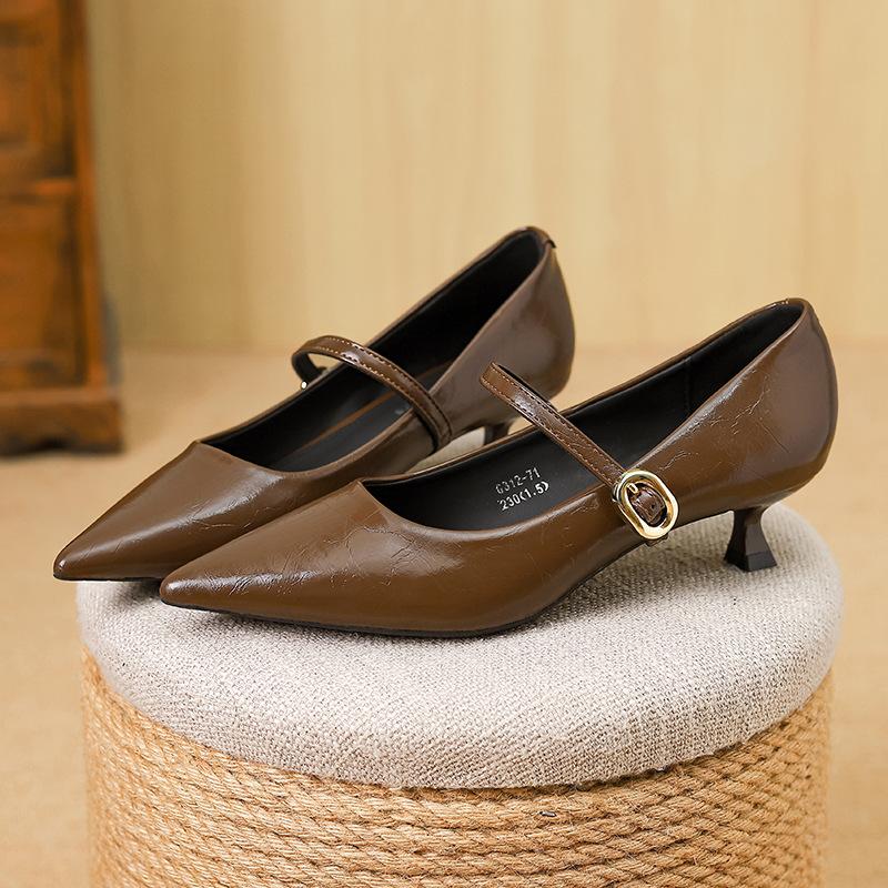 Мода в стиле ретро, универсальный темперамент, туфли-лодочки с пряжкой, весенняя новинка, острый носок, тонкий каблук, Мэри Джейн G312-71 36 коричневый
Мода в стиле ретро, универсальный темперамент, туфли-лодочки с пряжкой, весенняя новинка, острый носок, тонкий каблук, Мэри Джейн G312-71 36 коричневый