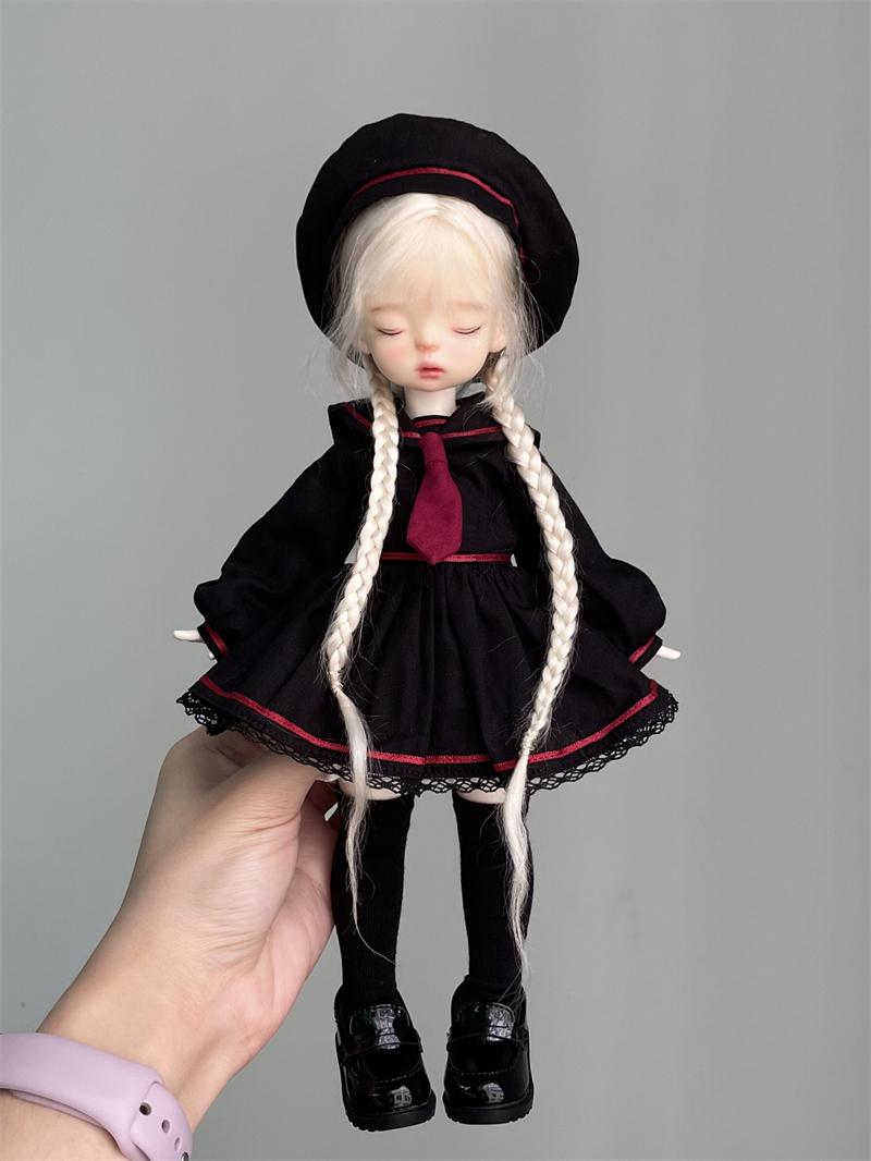 BJD doll clothes suitable for 1/6 size cute Sailor clothes set doll accessories (5 points) 1-6size1-3hat чорний
BJD doll clothes suitable for 1/6 size cute Sailor clothes set doll accessories (5 points) 1-6size1-3hat чорний