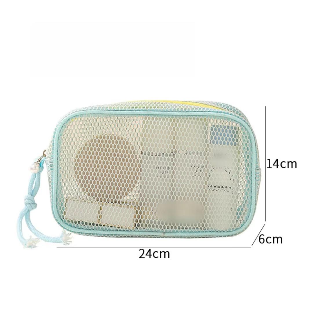Mesh Cosmetic Bag Portable Travel Toiletry Bag Breathable Makeup Organizer Bag Zipper Wash Bag For Bathroom Shower Gym Vacation
Mesh Cosmetic Bag Portable Travel Toiletry Bag Breathable Makeup Organizer Bag Zipper Wash Bag For Bathroom Shower Gym Vacation