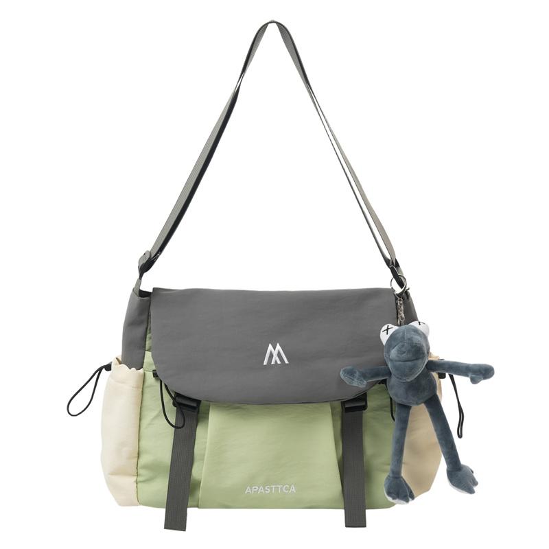 Контрастна велика сумка через плече, легка, водонепроникна сумка через плече сірий/світло-зелений колір
Контрастна велика сумка через плече, легка, водонепроникна сумка через плече сірий/світло-зелений колір