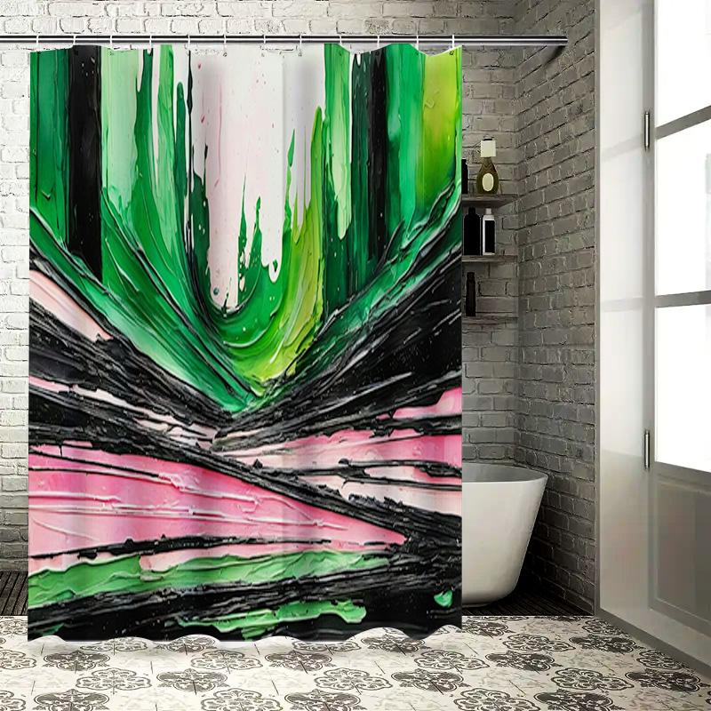 Abstract Green Black Pink Bathroom Shower Curtain Extra Long Watercolor Fabric Decor for Bathtub Modern Home Bath Accessories 90x180cm
Abstract Green Black Pink Bathroom Shower Curtain Extra Long Watercolor Fabric Decor for Bathtub Modern Home Bath Accessories 90x180cm