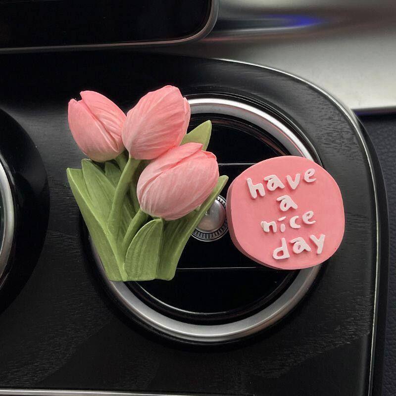 Tulip Car Perfume Fragrance Car Air Conditioning Vent Decoration Flower Diffuser Stone Fragrance Car Interior Bouquet for Women New Pink Tulip + Niceday (Send Floral Fragrance
Tulip Car Perfume Fragrance Car Air Conditioning Vent Decoration Flower Diffuser Stone Fragrance Car Interior Bouquet for Women New Pink Tulip + Niceday (Send Floral Fragrance