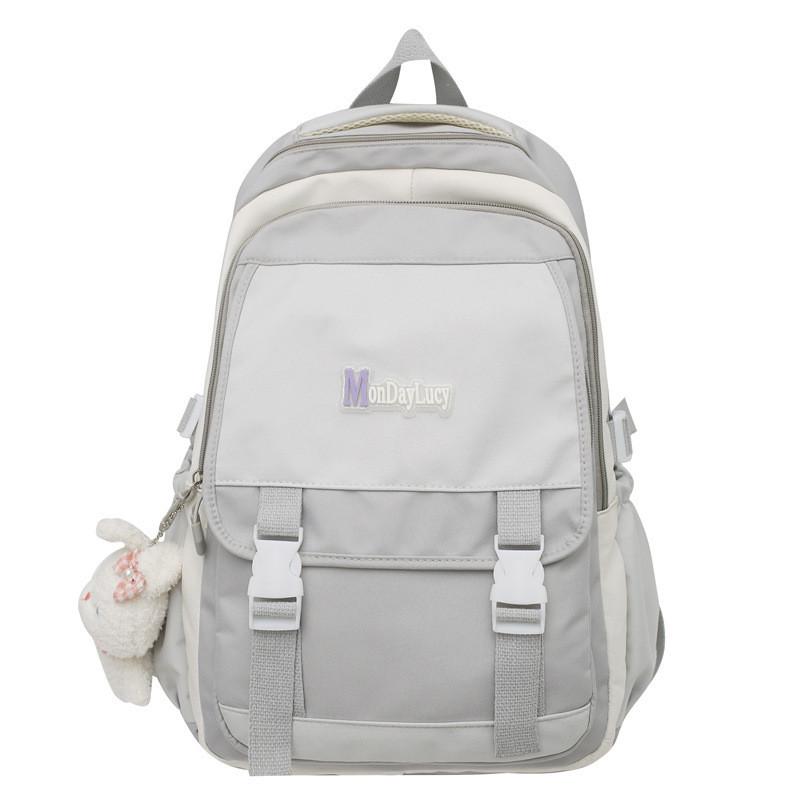 Simple Solid Color Letter Decoration Student Leisure Backpack For Daily Use сірий колір
Simple Solid Color Letter Decoration Student Leisure Backpack For Daily Use сірий колір