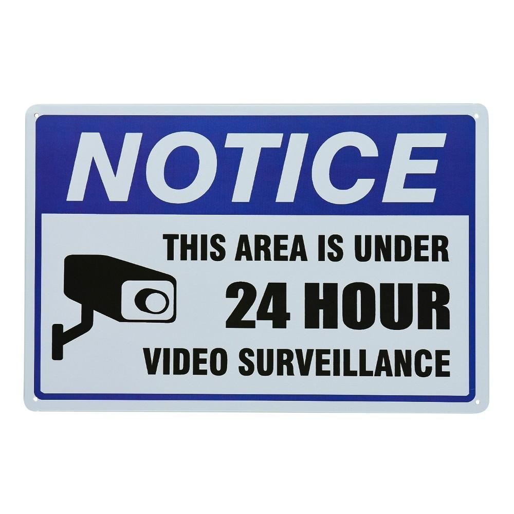 Video Surveillance Sign, Security Camera Warning Sign Rust Free Metal UV Printed Easy to Mount Indoors 20x30cm(7.8x11.8inch)
Video Surveillance Sign, Security Camera Warning Sign Rust Free Metal UV Printed Easy to Mount Indoors 20x30cm(7.8x11.8inch)