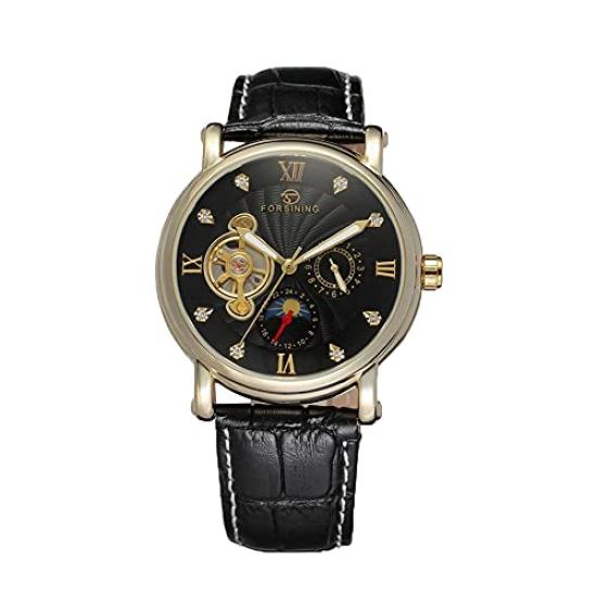 PARTISAN Multifunctional Automatic Watch Moon and Sun Moon Phase Roman Index Leather Strap Skeleton Watch Watch Black See-Through Men s Men s
PARTISAN Multifunctional Automatic Watch Moon and Sun Moon Phase Roman Index Leather Strap Skeleton Watch Watch Black See-Through Men s Men s