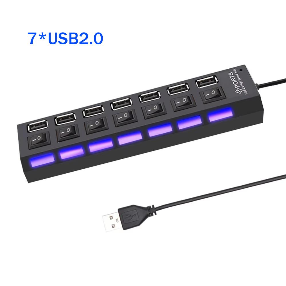 KEBIDUMEI 7 Ports USB 3.0 Hub with on/off Switch USB Docking Station USB 3.0 Splitter OTG Adapter 5Gbps Transfer for PC Laptop
KEBIDUMEI 7 Ports USB 3.0 Hub with on/off Switch USB Docking Station USB 3.0 Splitter OTG Adapter 5Gbps Transfer for PC Laptop