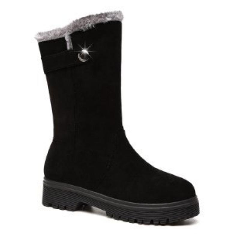 Новая утолщенная обувь, водонепроницаемая, противоскользящая, легкая и универсальная зимняя обувь для женщин 39 чёрный