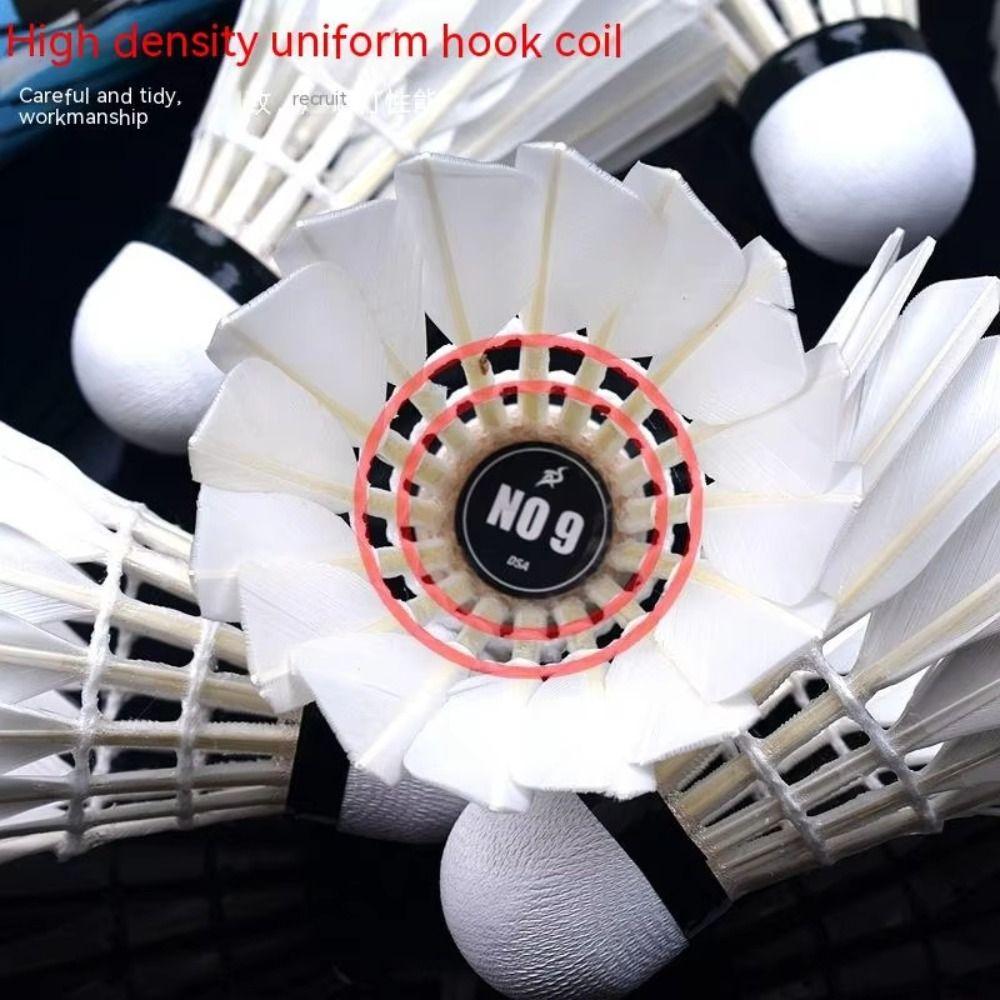 12PCS High Elasticity Durable Shuttlecock Goose Feather Shuttlecock Training Ball Beginners 12pcs
12PCS High Elasticity Durable Shuttlecock Goose Feather Shuttlecock Training Ball Beginners 12pcs