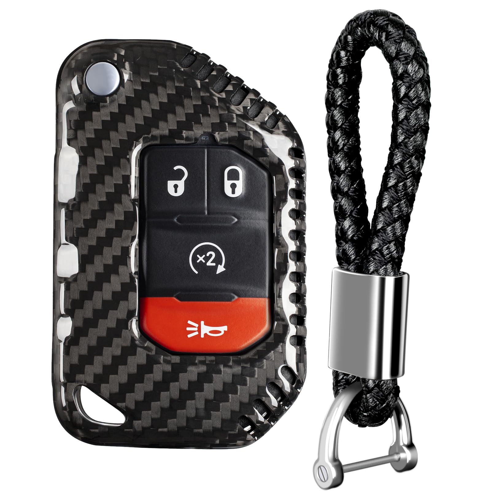 Carbon Fiber Key Case for Jeep and JL Smart Key Pack Gift Key and Protective T-carbon Gladiator, JT, Wrangler, (2018-2022) - Accessory, Shell, чёрный
Carbon Fiber Key Case for Jeep and JL Smart Key Pack Gift Key and Protective T-carbon Gladiator, JT, Wrangler, (2018-2022) - Accessory, Shell, чёрный