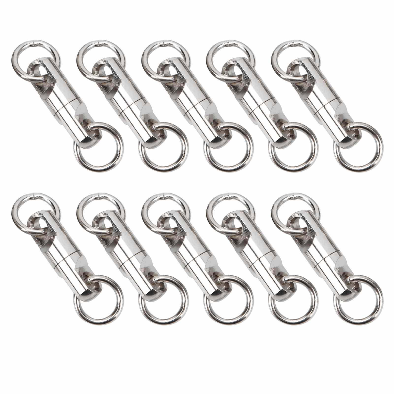 10 Pcs 3.5mm Ball Bearing Rotate Connector Stainless Steel Fishing Ball Bearing Rotate Connector for Fishing
10 Pcs 3.5mm Ball Bearing Rotate Connector Stainless Steel Fishing Ball Bearing Rotate Connector for Fishing