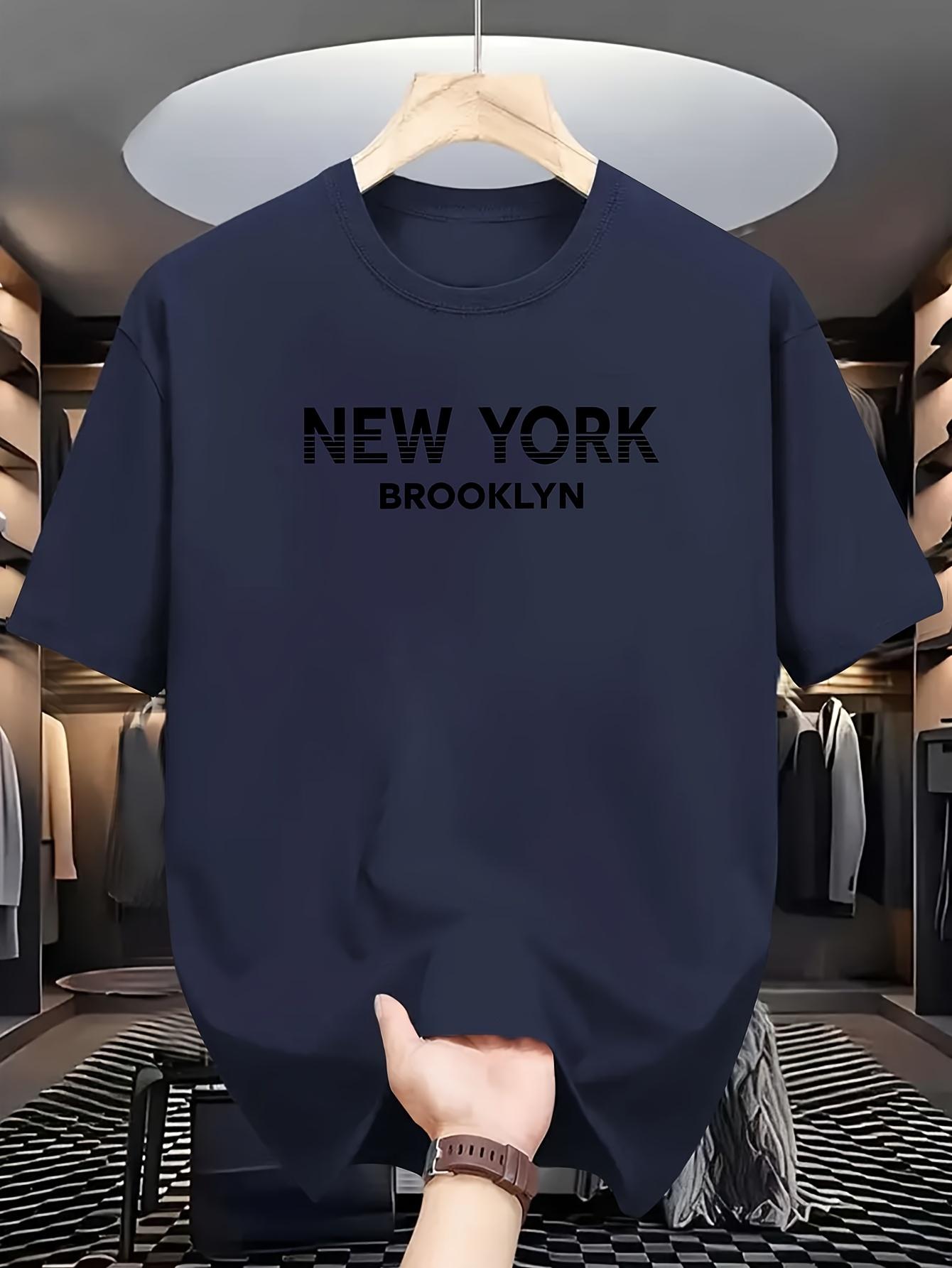 Men s summer 100% pure cotton fashionable casual loose New York Brooklyn letter printed round neck short sleeved T-shirt top 5XL різнокольоровий
Men s summer 100% pure cotton fashionable casual loose New York Brooklyn letter printed round neck short sleeved T-shirt top 5XL різнокольоровий