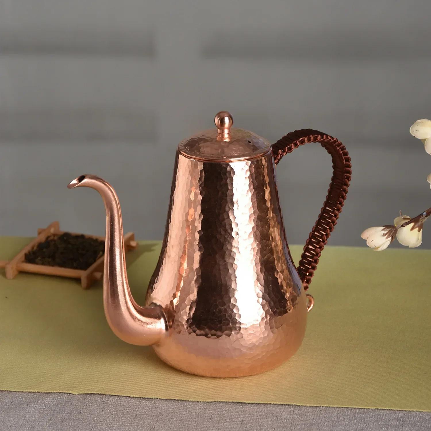 Copper Kettle Pot Fine Mouth Pure Handmade Hammer Pattern Kettle Crane Mouth Coffee Water Pot 1 Liter Kitchen Oil Pot 1000ml
Copper Kettle Pot Fine Mouth Pure Handmade Hammer Pattern Kettle Crane Mouth Coffee Water Pot 1 Liter Kitchen Oil Pot 1000ml