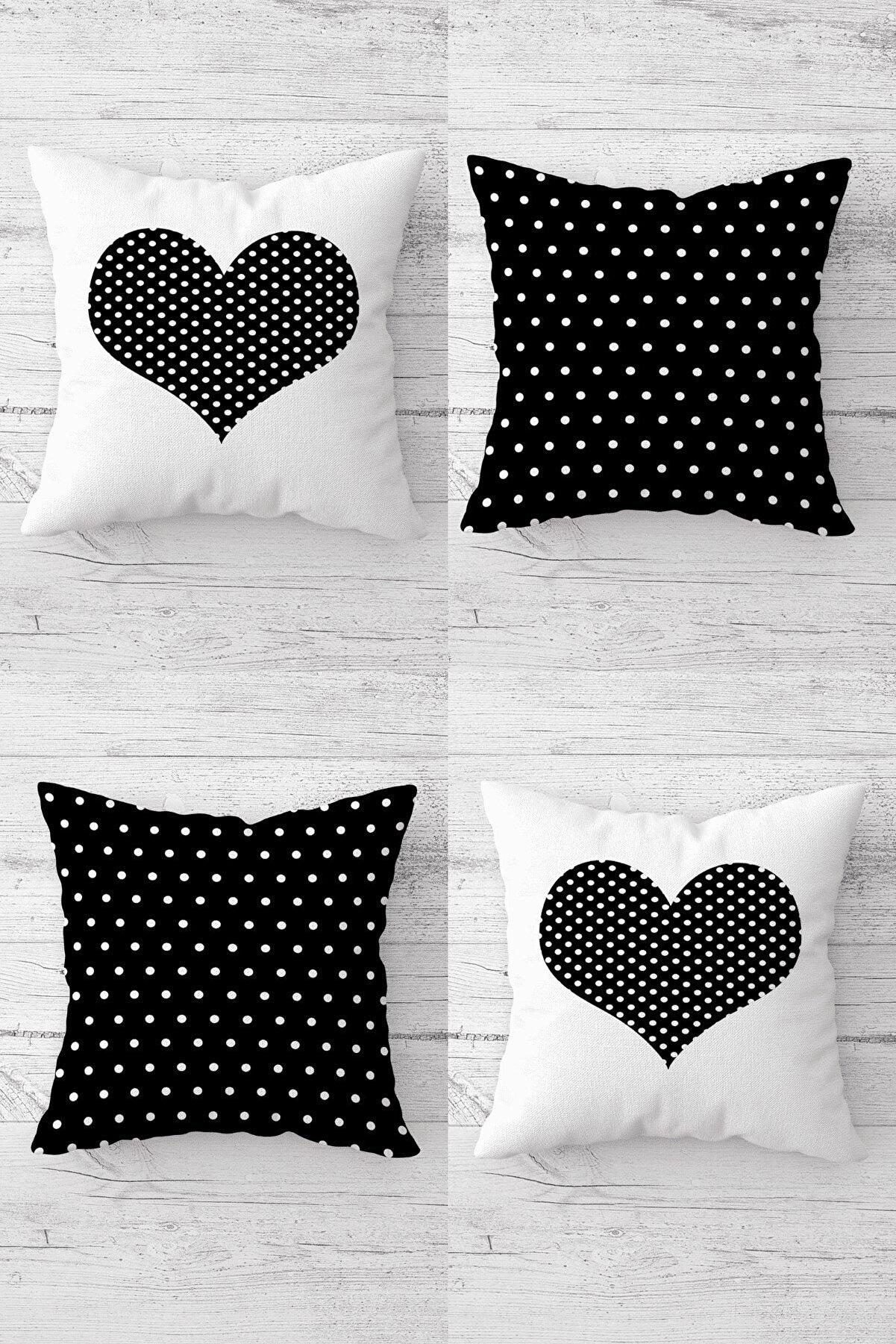 Heart and Polka Dot Pattern Spotted Hidden Zipper Cushion Cover Sofa Pillow Case Set (4pcs)
Heart and Polka Dot Pattern Spotted Hidden Zipper Cushion Cover Sofa Pillow Case Set (4pcs)