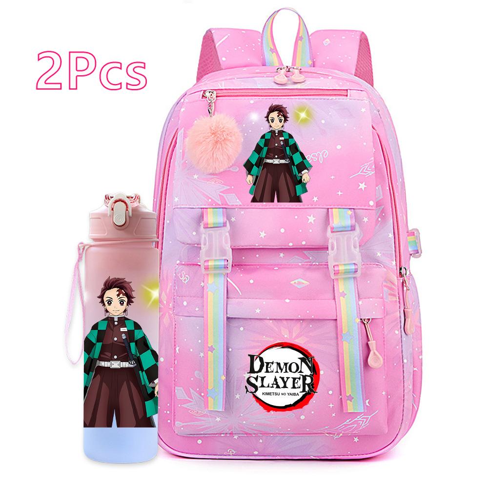 2Pcs/set Anime Cartoon Demon Slayer Printed Backpack with 750Ml Water Bottler for Teenager Bookbag Large Capacity Waterproof Travel Bag Gift
2Pcs/set Anime Cartoon Demon Slayer Printed Backpack with 750Ml Water Bottler for Teenager Bookbag Large Capacity Waterproof Travel Bag Gift