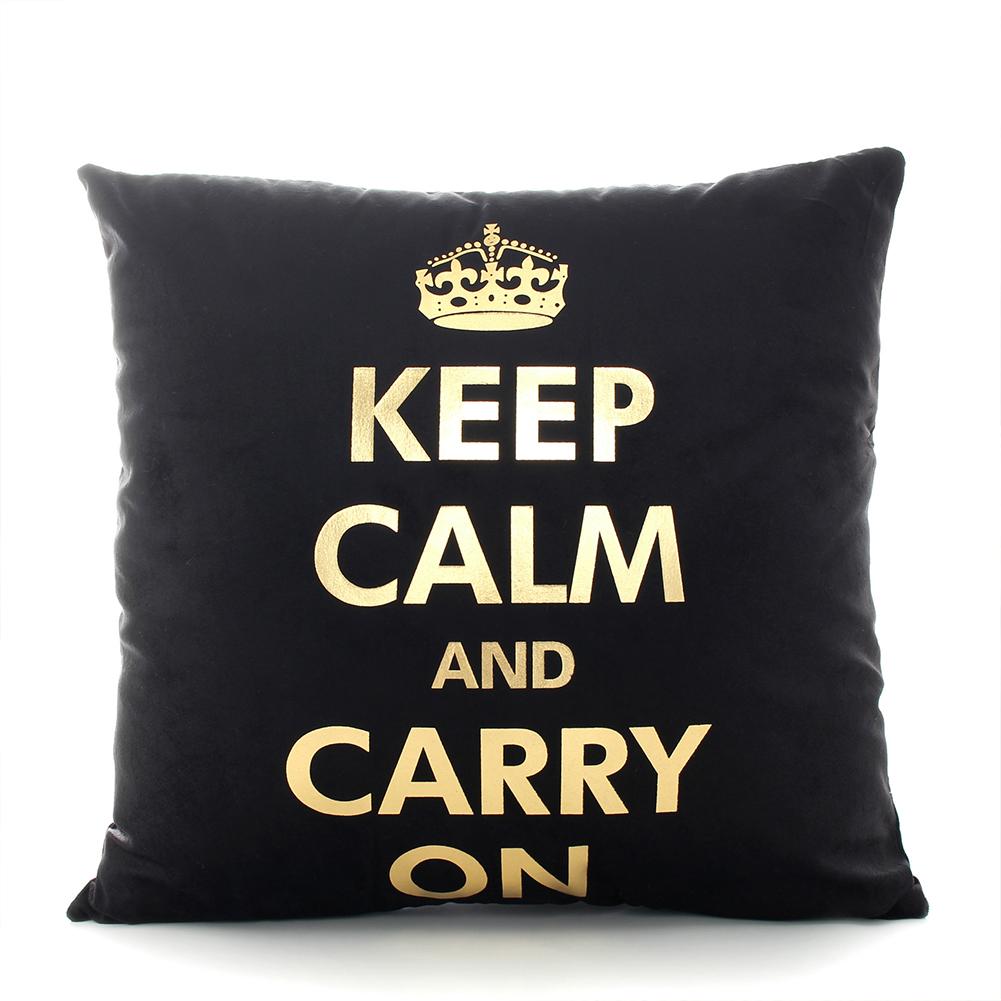 Plush Pillow Covers Modern Simple Black Gold Pillowcase Cotton Linen Car Sofa Decorative Cushion Covers keep calm45x45 without filling
Plush Pillow Covers Modern Simple Black Gold Pillowcase Cotton Linen Car Sofa Decorative Cushion Covers keep calm45x45 without filling