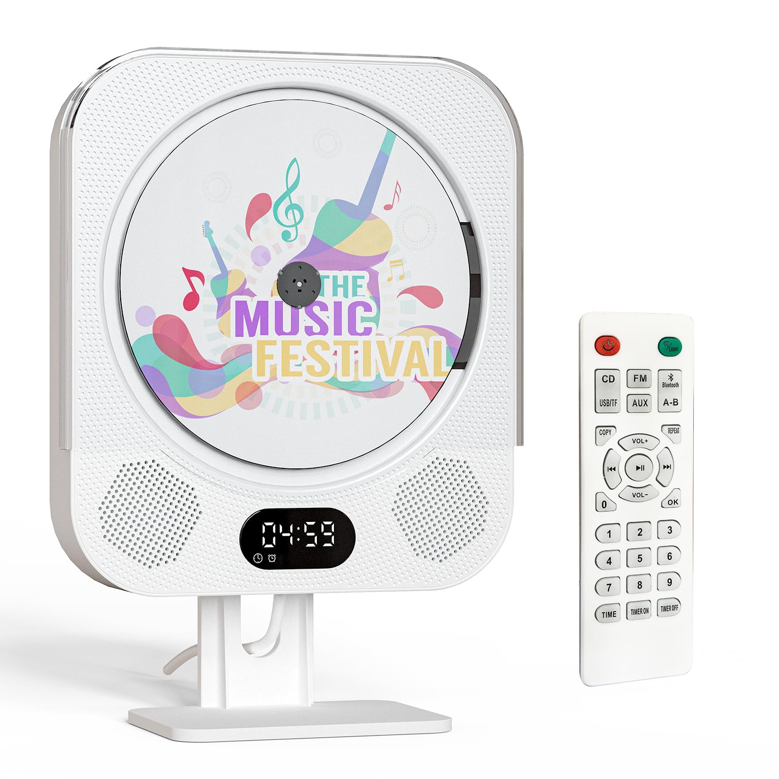 Renebo Shirono tabletop CD cute CD small wired FM radio and Bluetooth speaker music copy LED control power removable dustproof compatible with music
Renebo Shirono tabletop CD cute CD small wired FM radio and Bluetooth speaker music copy LED control power removable dustproof compatible with music