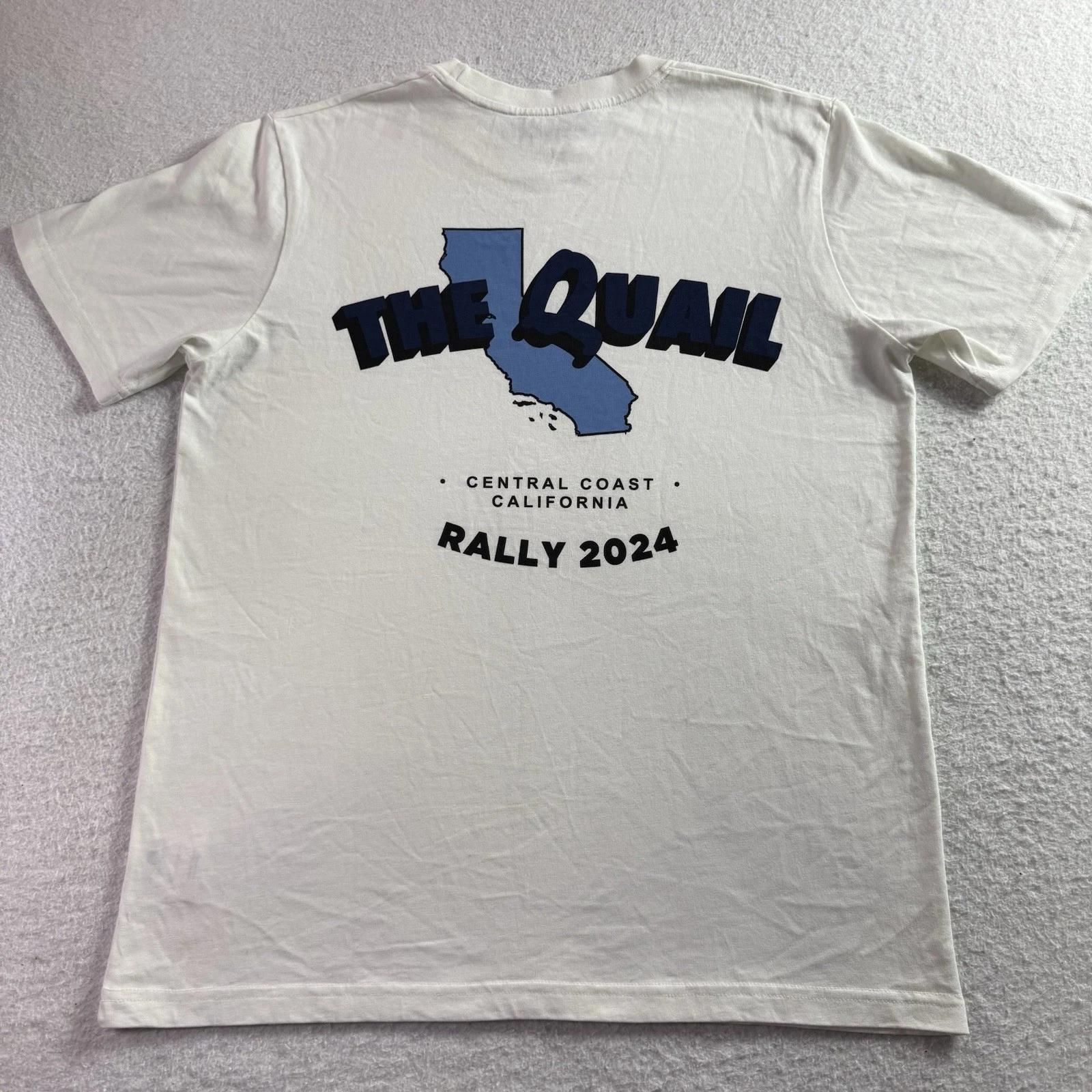 THE QUAIL MOTO RALLY 2024 Central Coast California Graphic Tee Official RARE L L
THE QUAIL MOTO RALLY 2024 Central Coast California Graphic Tee Official RARE L L