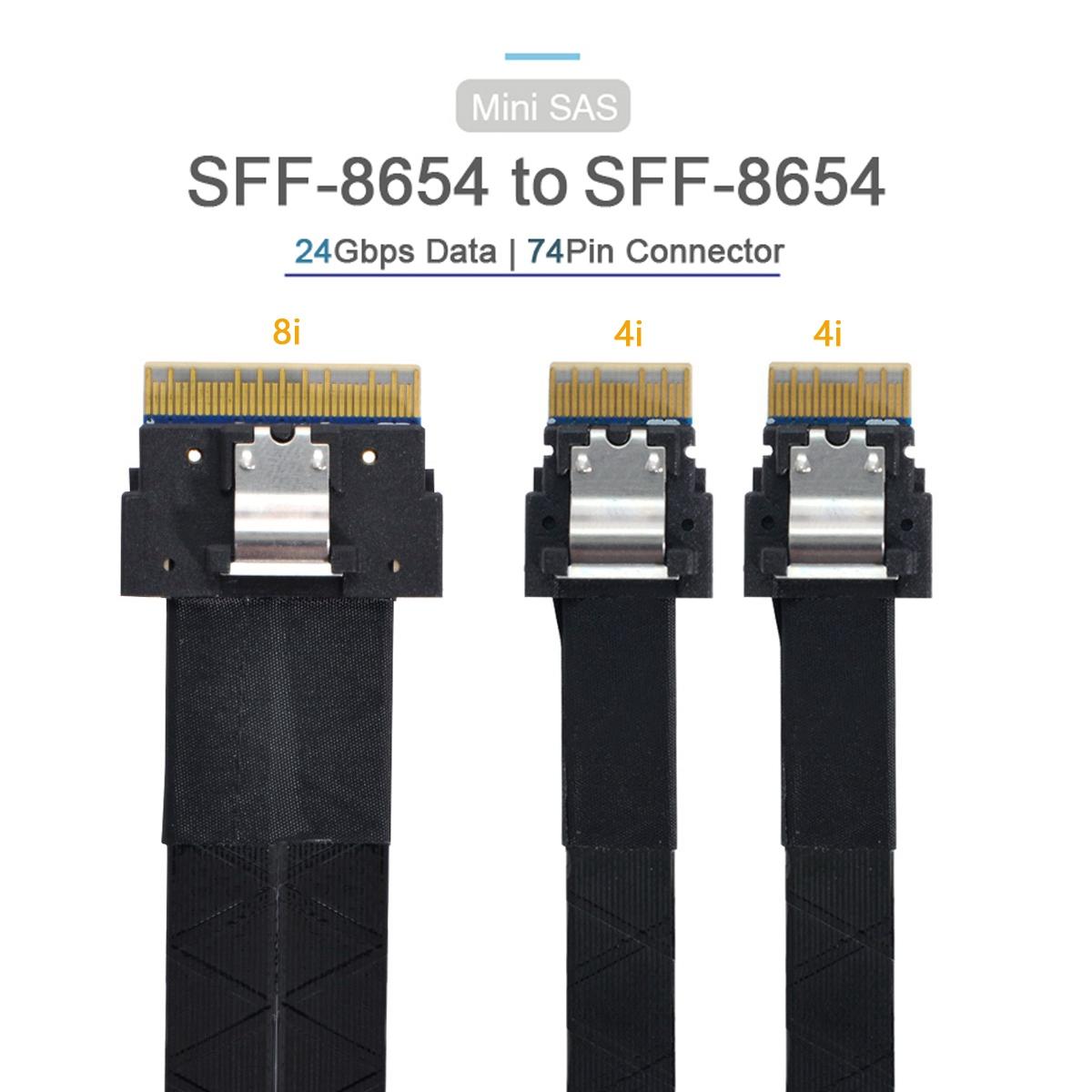 SF-034-0.4M PCI-E Ultraport Slimline SAS Slim 4.0 SFF-8654 8i 74Pin to Dual SFF-8654 4i 38Pin Cable As Shown A
SF-034-0.4M PCI-E Ultraport Slimline SAS Slim 4.0 SFF-8654 8i 74Pin to Dual SFF-8654 4i 38Pin Cable As Shown A