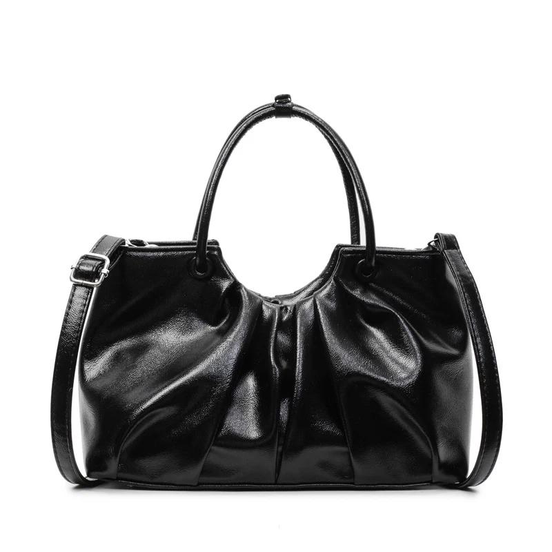 Vintage Pleated Women Crossbody Bag Fashion Pu Leather Tote Bucket Bag Large Capacity Commuting Shoulder Handbag
Vintage Pleated Women Crossbody Bag Fashion Pu Leather Tote Bucket Bag Large Capacity Commuting Shoulder Handbag