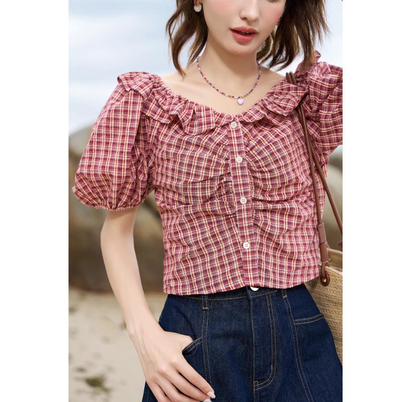 Женская блузка Mishow, новинка лета 2023, с оборками, в красную клетку, с пышными рукавами, повседневные универсальные мягкие элегантные женские пуловеры, топы MXC37X1271 L
Женская блузка Mishow, новинка лета 2023, с оборками, в красную клетку, с пышными рукавами, повседневные универсальные мягкие элегантные женские пуловеры, топы MXC37X1271 L