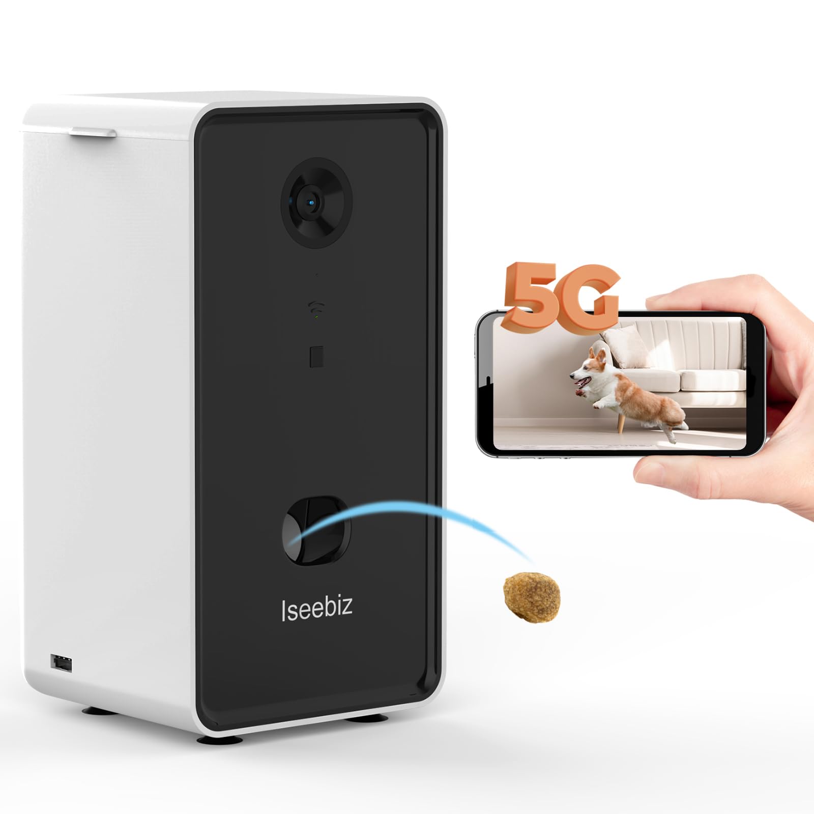 Iseebiz 5G Автоматический мониторинг домашних животных с дистанционным управлением и широкоугольным ночным лаем на 165 градусов, автоматическая кормушка для небольших и совместимых устройств
Iseebiz 5G Автоматический мониторинг домашних животных с дистанционным управлением и широкоугольным ночным лаем на 165 градусов, автоматическая кормушка для небольших и совместимых устройств
