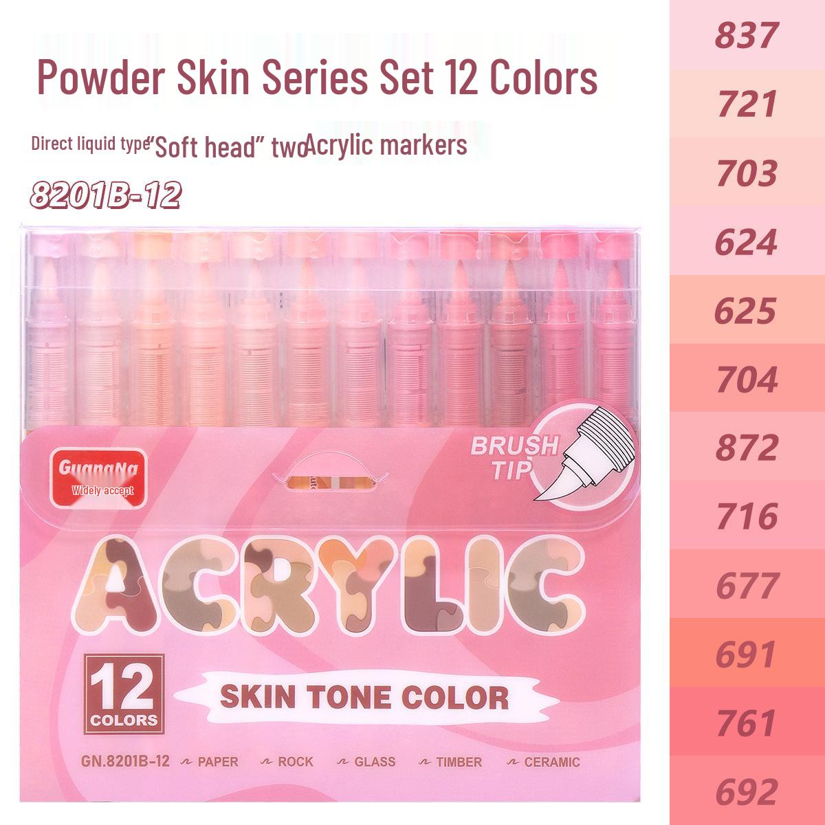 Skin Tone Liquid Ink Acrylic Marker Pen - Soft Tip, Macaron Series for Art and Anime Painting
Skin Tone Liquid Ink Acrylic Marker Pen - Soft Tip, Macaron Series for Art and Anime Painting
