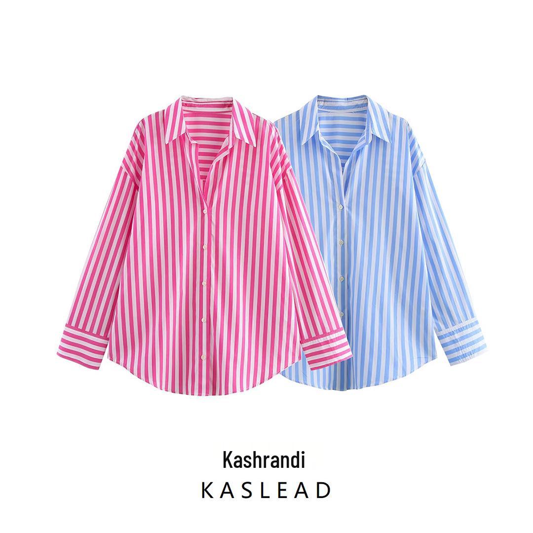 Women s Spring 2025 European Striped Cotton Poplin Shirt with Long Sleeves & Turn-Down Collar Small
Women s Spring 2025 European Striped Cotton Poplin Shirt with Long Sleeves & Turn-Down Collar Small