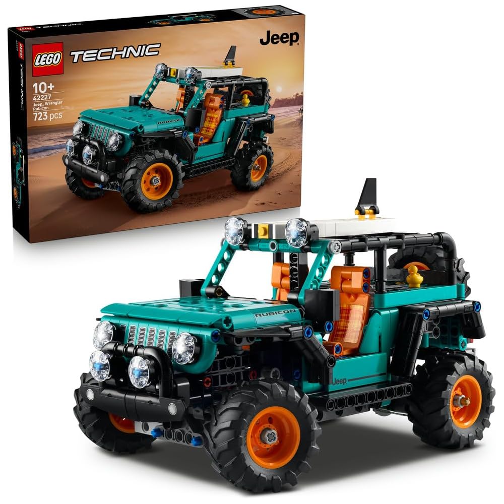LEGO Technic Jeep Wrangler Rubicon Toy Building Set for Kids 10+ with Mini Figures and Vehicle Blocks 42227
LEGO Technic Jeep Wrangler Rubicon Toy Building Set for Kids 10+ with Mini Figures and Vehicle Blocks 42227
