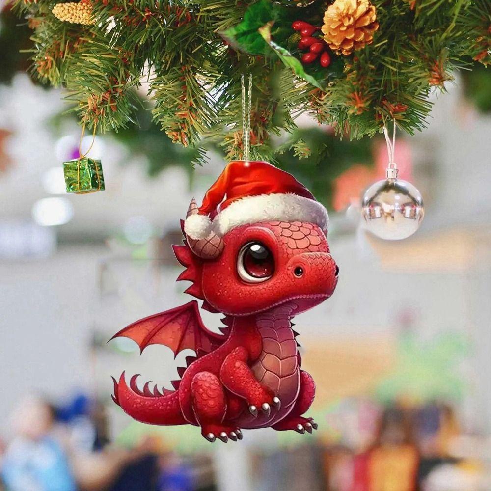 Подвесной рождественский декор в виде динозавра, акриловый рождественский мультяшный дракон, рождественский подарок синий
Подвесной рождественский декор в виде динозавра, акриловый рождественский мультяшный дракон, рождественский подарок синий