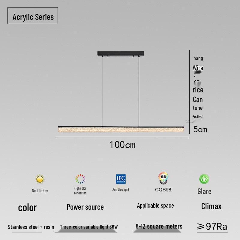 Modern Italian Minimalist Chandelier: Eye-Friendly Designer Bar & Dining Long Strip Light Three-Color Light Change
Modern Italian Minimalist Chandelier: Eye-Friendly Designer Bar & Dining Long Strip Light Three-Color Light Change