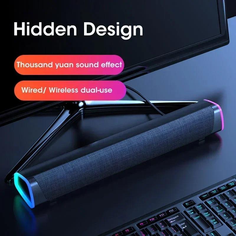 For Laptop Notebook PC LED 9D Stereo Sound Subwoofer Bluetooth Speaker Wired Loudspeaker Wireless Desktop Computer Speaker Bar
For Laptop Notebook PC LED 9D Stereo Sound Subwoofer Bluetooth Speaker Wired Loudspeaker Wireless Desktop Computer Speaker Bar