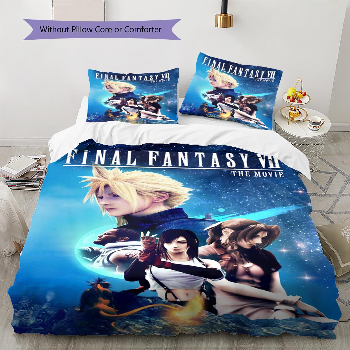 Final Fantasy Pattern Bedding Quilt Set Quilt Cover Pillowcase Home Decoration Gift (1 * duvet cover + 2 * pillowcase, without core) 155x200cm
Final Fantasy Pattern Bedding Quilt Set Quilt Cover Pillowcase Home Decoration Gift (1 * duvet cover + 2 * pillowcase, without core) 155x200cm