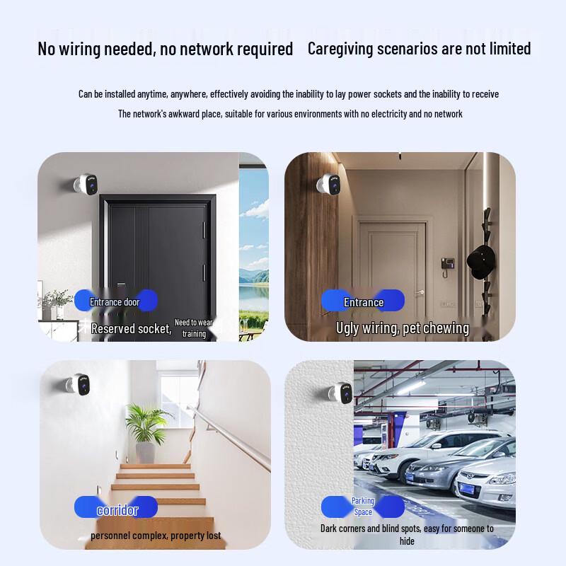 Ruixi Cordless Solar 4G Outdoor/Indoor Security Camera
Ruixi Cordless Solar 4G Outdoor/Indoor Security Camera