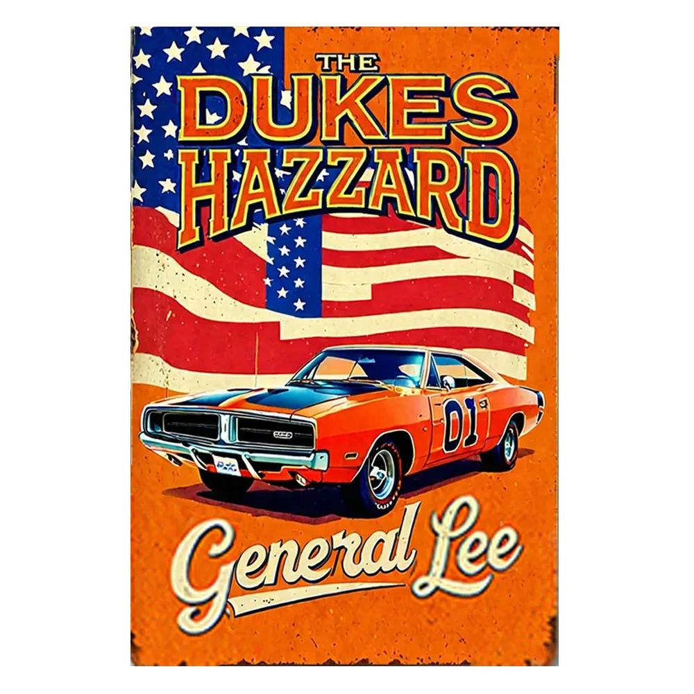 1980s Dukes of Hazzard General Lee Sign - Orange Muscle Car with Leaping Cowboy Silhouette | Collectible Steel Decor 20X30CM
1980s Dukes of Hazzard General Lee Sign - Orange Muscle Car with Leaping Cowboy Silhouette | Collectible Steel Decor 20X30CM