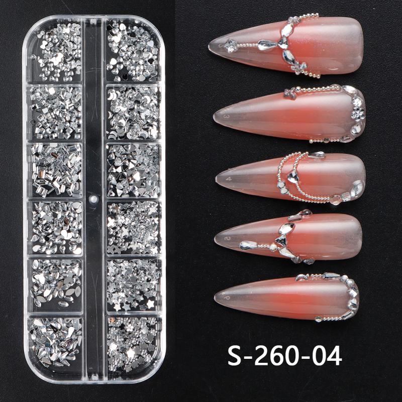 12 Grids Mini Silver Gold Nail Art Rhinestones Mixed Flatback Crystal Nail Gems Charms Shining Diamond Glass Stone Nail Decor N4
12 Grids Mini Silver Gold Nail Art Rhinestones Mixed Flatback Crystal Nail Gems Charms Shining Diamond Glass Stone Nail Decor N4