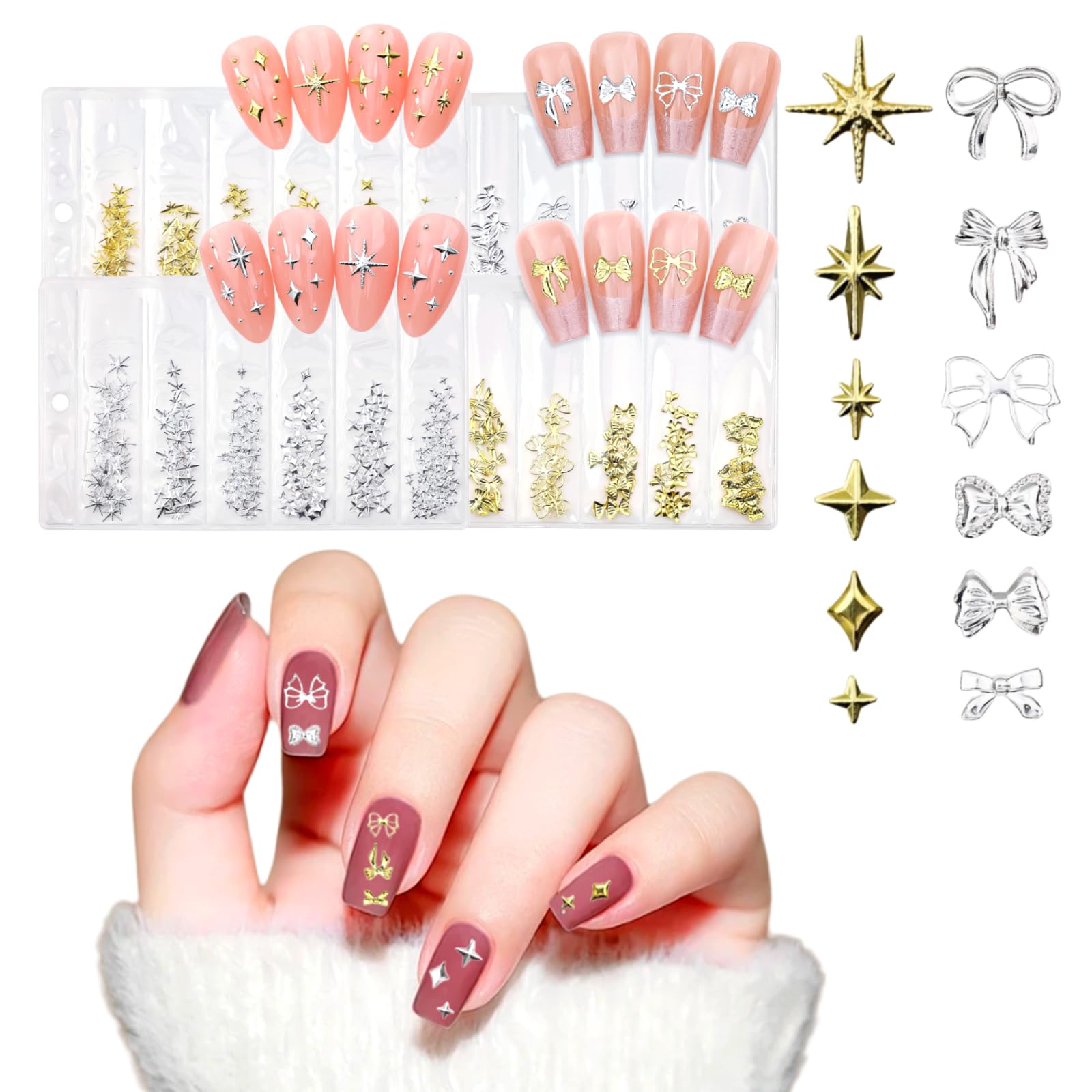 nalaina Nail Parts Nail Studs Set Star Studs Y2K Star Quadra Star Cross Bow Star Gel Nail Cross Metal Parts Nail Design Accessories Decorative Parts
nalaina Nail Parts Nail Studs Set Star Studs Y2K Star Quadra Star Cross Bow Star Gel Nail Cross Metal Parts Nail Design Accessories Decorative Parts
