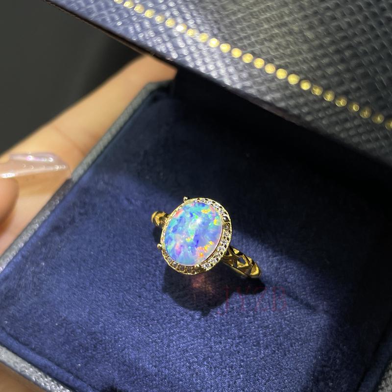 Natural Opal Ring Female Engagement Wedding Promise Ring Silver Feminine Party Jewelry Gift 8*10mm resizable&Gold-color
Natural Opal Ring Female Engagement Wedding Promise Ring Silver Feminine Party Jewelry Gift 8*10mm resizable&Gold-color