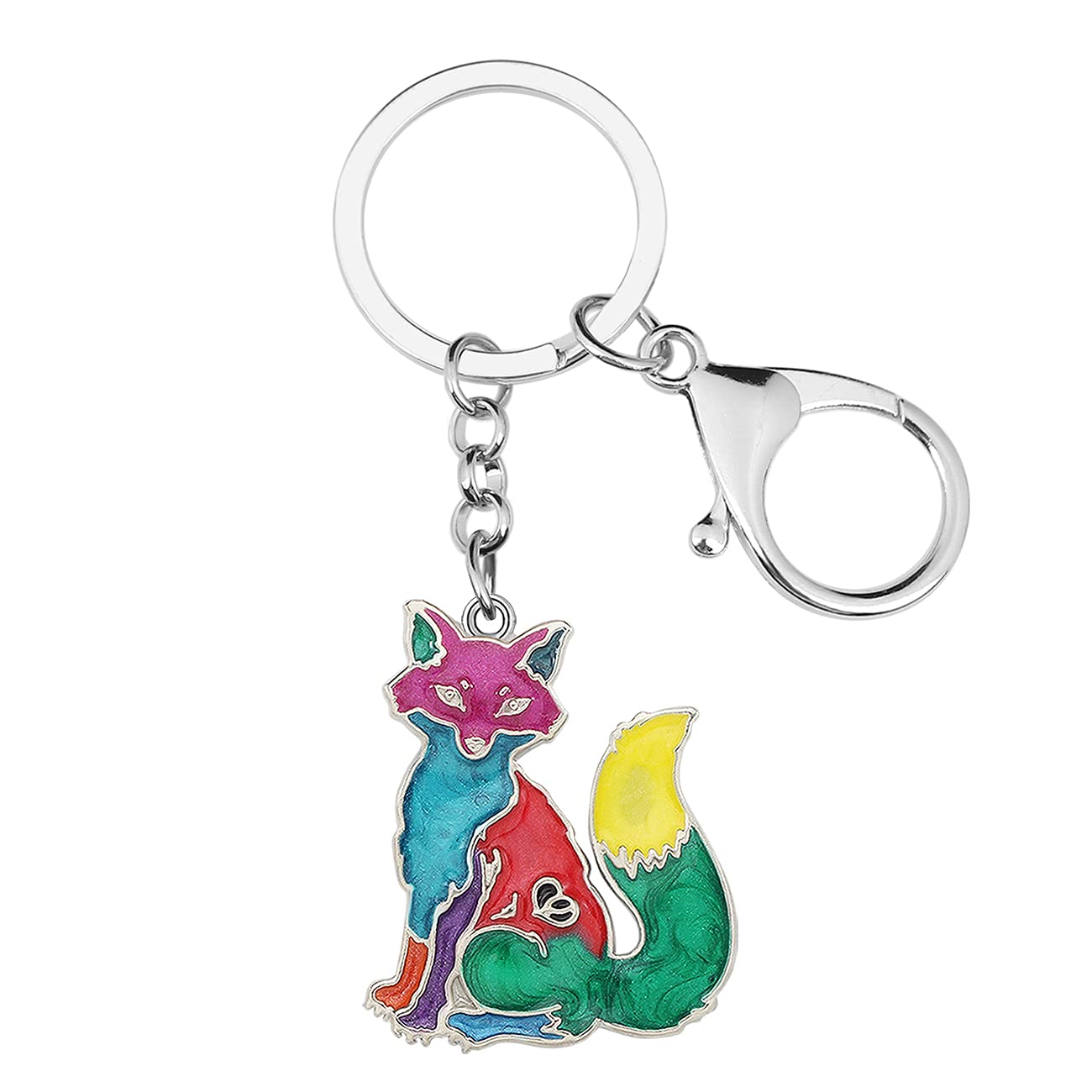 WEVENI Enamel Alloy Cartoon Fox Keychain Charm, Cute Jewelry for Women and Girls, Bags, Wallets, and Cars, Multicolor, 35mm x 28mm
WEVENI Enamel Alloy Cartoon Fox Keychain Charm, Cute Jewelry for Women and Girls, Bags, Wallets, and Cars, Multicolor, 35mm x 28mm