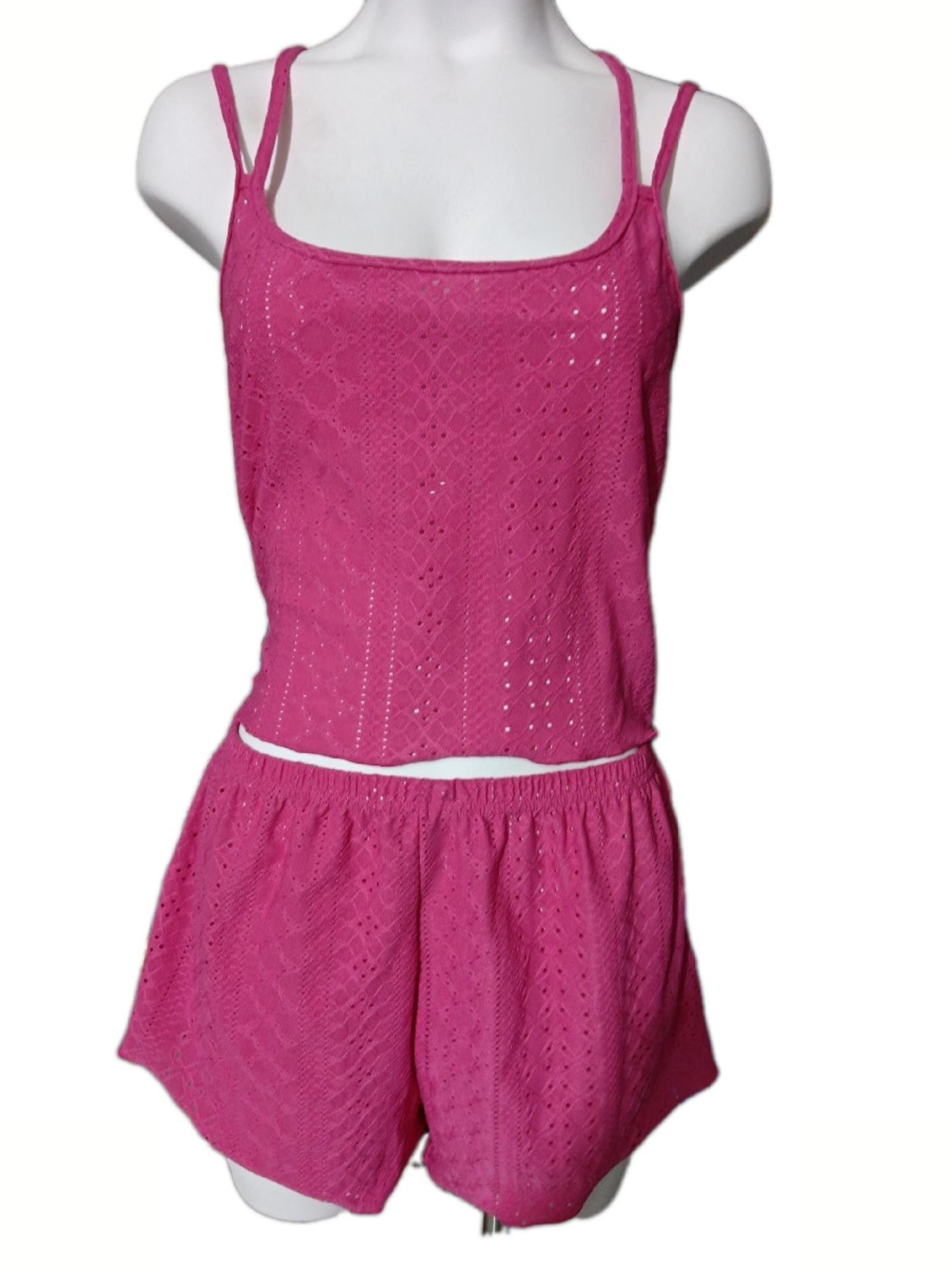 Popular jacquard hollow loungewear, women s fashion casual suspender shorts, women s pajamas loungewear set XXXL рожевий червоний колір
Popular jacquard hollow loungewear, women s fashion casual suspender shorts, women s pajamas loungewear set XXXL рожевий червоний колір
