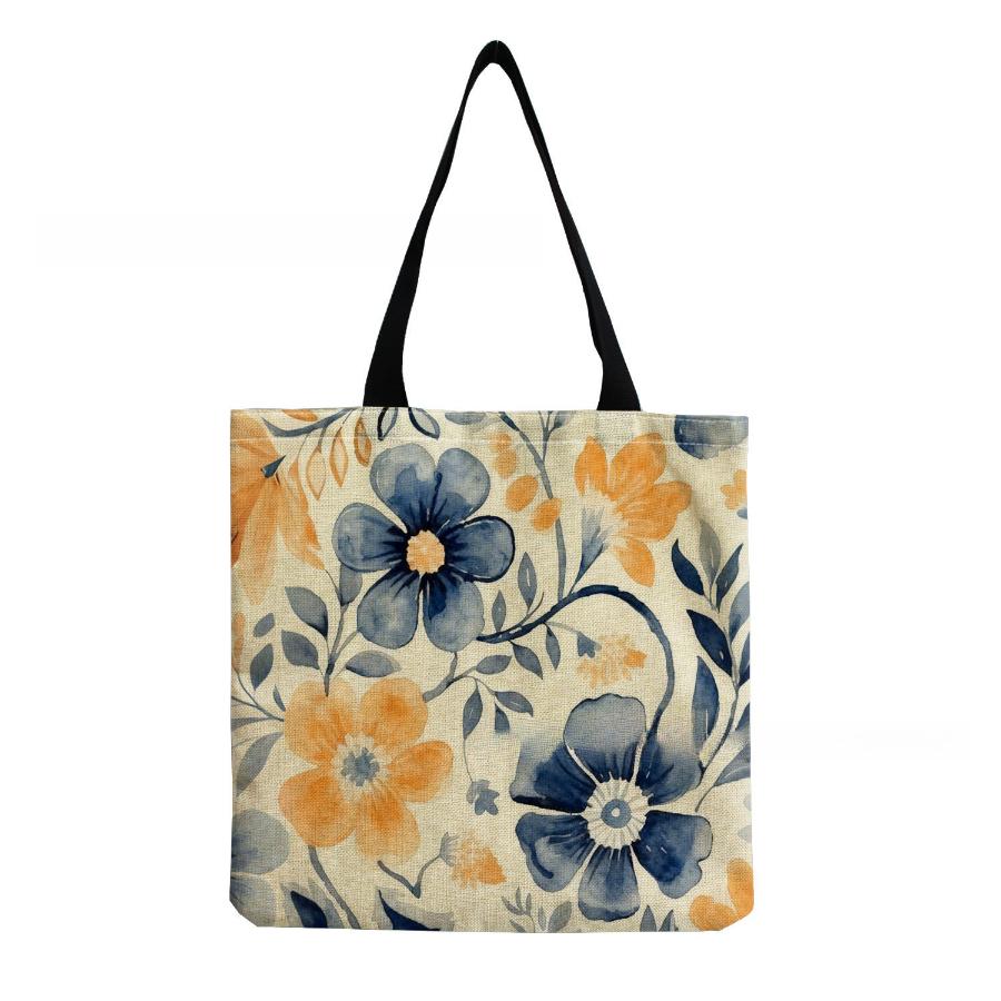 Women Vintage Linen Tote Bag - Large Capacity Flower Print Shoulder Handbag for Casual & Grocery Shopping KTB 1
Women Vintage Linen Tote Bag - Large Capacity Flower Print Shoulder Handbag for Casual & Grocery Shopping KTB 1