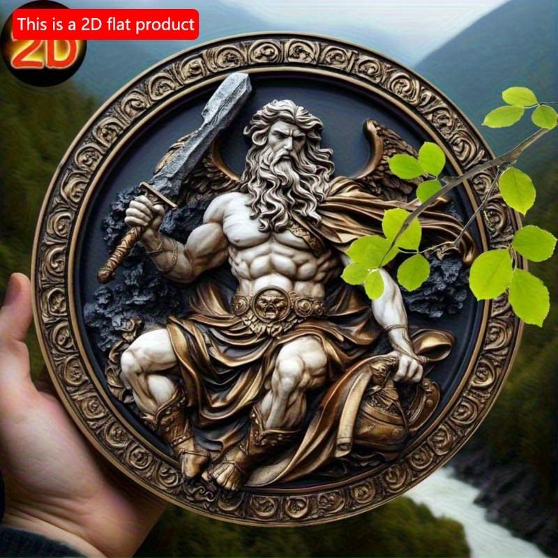 2d Flat 20*20cm, Zeus Inspired Round Wooden Wall Art, Elegant Retro Decor with Detailed Mythological God Design for Home, Office, Bar 20x20cm
2d Flat 20*20cm, Zeus Inspired Round Wooden Wall Art, Elegant Retro Decor with Detailed Mythological God Design for Home, Office, Bar 20x20cm