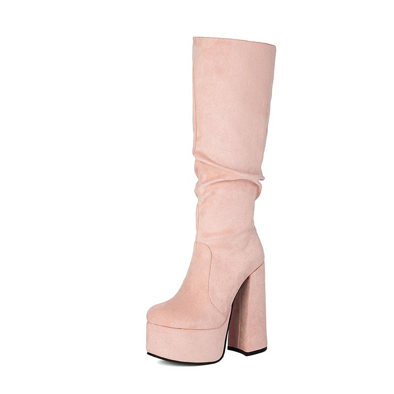 Plus Size Frosted Flock Platform Ultra Thick Heel Side Zipper New Knee High Boots Frosted Suede Leather Material Long Tube Boots 41 рожевий
Plus Size Frosted Flock Platform Ultra Thick Heel Side Zipper New Knee High Boots Frosted Suede Leather Material Long Tube Boots 41 рожевий