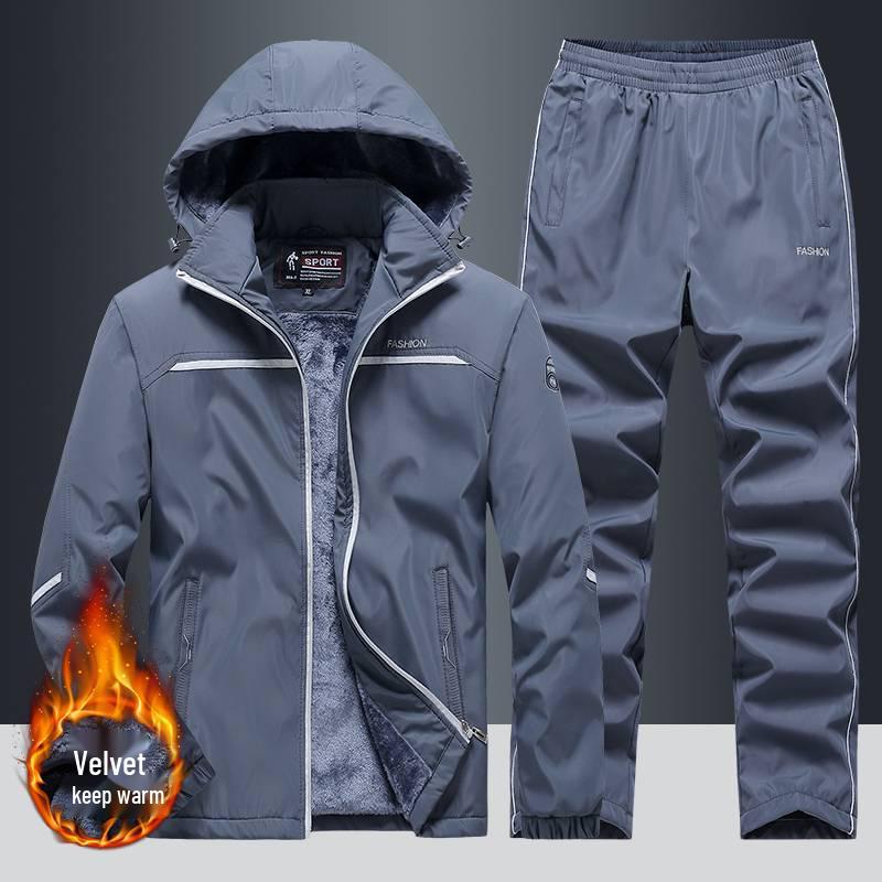 Мужской спортивный костюм с флисовой подкладкой для осени/зимы XXL серый
Мужской спортивный костюм с флисовой подкладкой для осени/зимы XXL серый