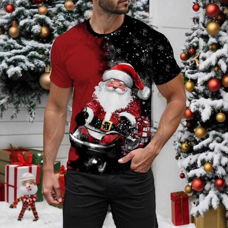 Мужская футболка с коротким рукавом с цифровой печатью из рождественской серии, персонализированный стиль, свободная и удобная, большого размера L
Мужская футболка с коротким рукавом с цифровой печатью из рождественской серии, персонализированный стиль, свободная и удобная, большого размера L