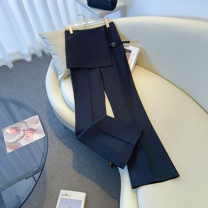 Ouxue ~ Популярная женская одежда Рекомендуем! Поддельный двухпредметный однотонный брюко-юбка с многослойным прямым драпированным силуэтом, стройнящие костюмные брюки Black S
Ouxue ~ Популярная женская одежда Рекомендуем! Поддельный двухпредметный однотонный брюко-юбка с многослойным прямым драпированным силуэтом, стройнящие костюмные брюки Black S