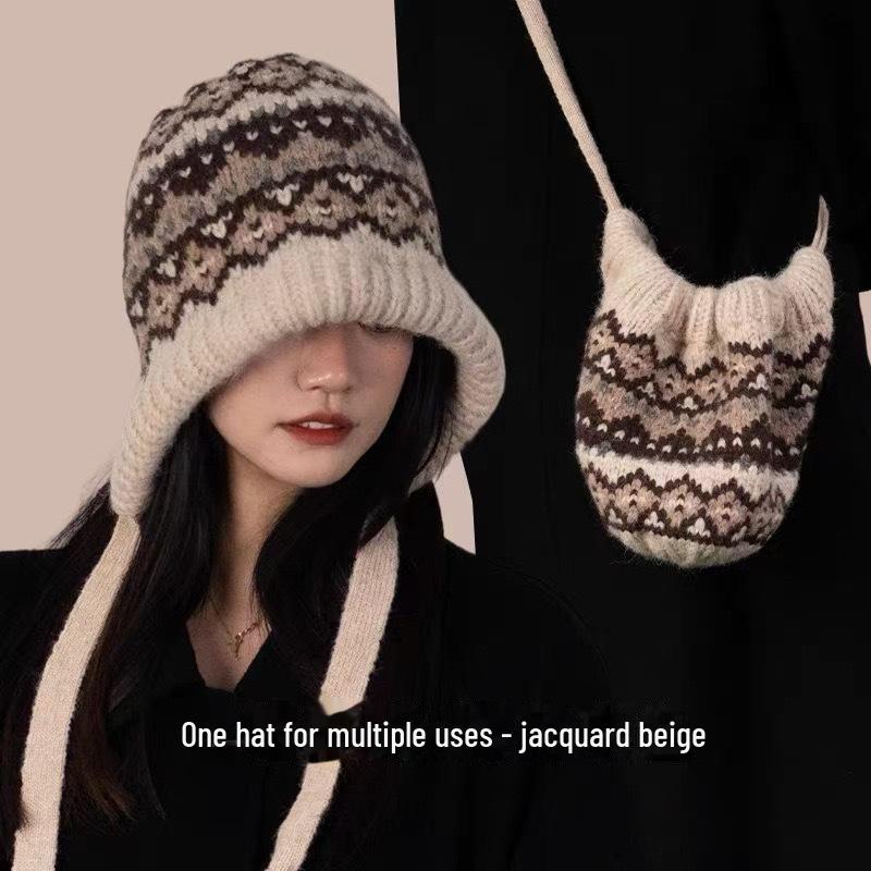 Женская шерстяная балаклава осень/зима: Милая плюшевая вязаная шапка с лямками для больших голов
Женская шерстяная балаклава осень/зима: Милая плюшевая вязаная шапка с лямками для больших голов