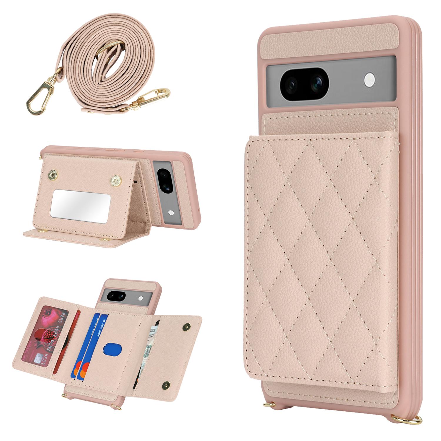 For Google Pixel 7a Case with Lanyard / Mirror / Card Holder Grids Pattern RFID Blocking Phone Cover
For Google Pixel 7a Case with Lanyard / Mirror / Card Holder Grids Pattern RFID Blocking Phone Cover