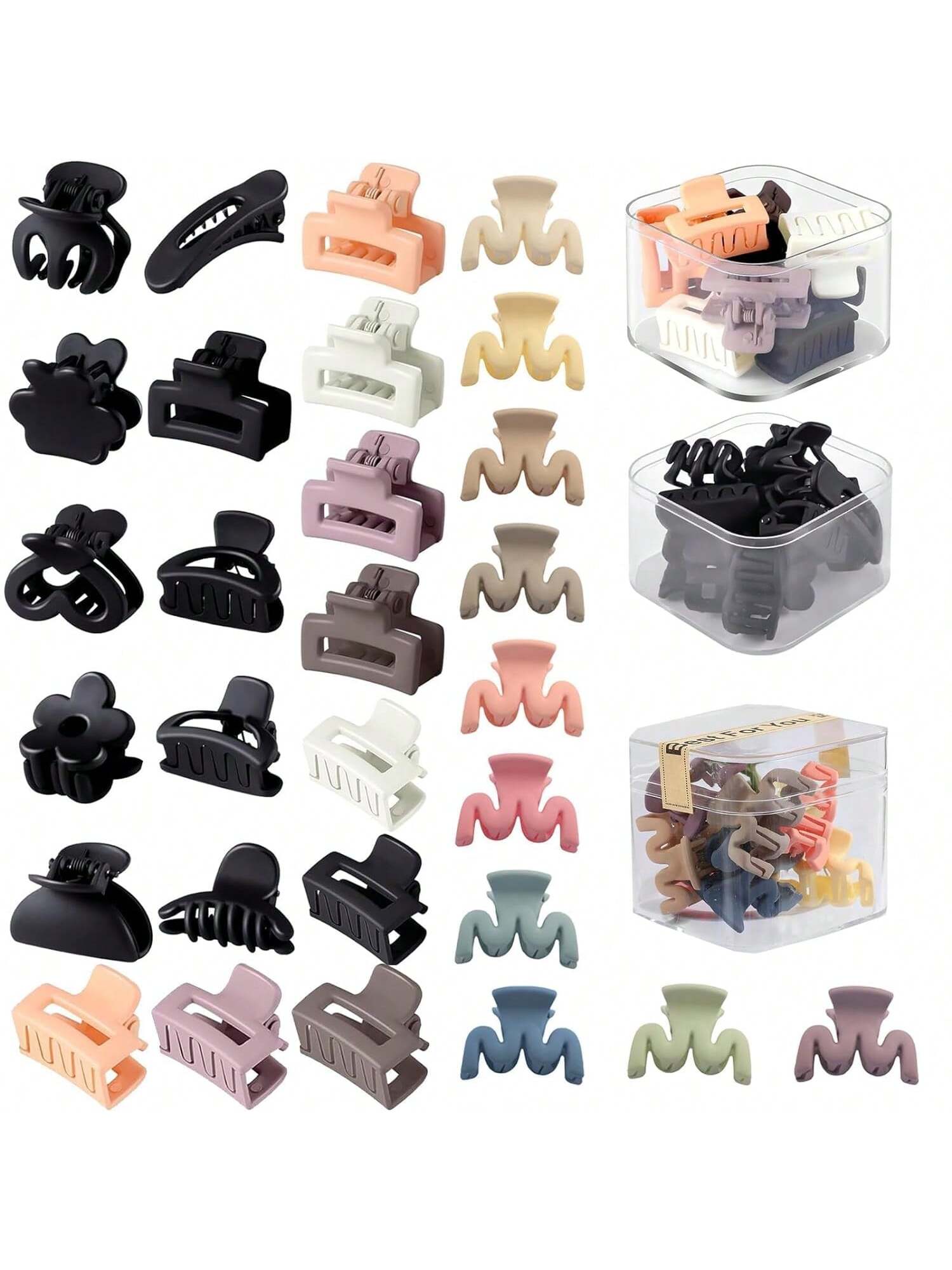 10pcs women s and girls small hair clips, mini square flower heart-shaped matte hair clips, small anti slip claw clips
10pcs women s and girls small hair clips, mini square flower heart-shaped matte hair clips, small anti slip claw clips