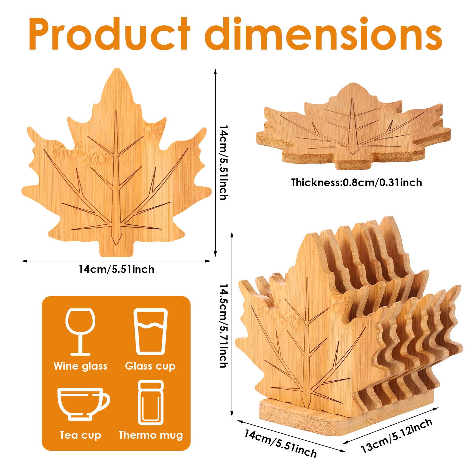 6 шт. Подставка под горячее в форме кленового листа, деревянные подставки, декоративные, противоожоговые, термостойкие, настольные коврики, подставки, подставки под тарелки, держатель about 14x14x0.8 cm
6 шт. Подставка под горячее в форме кленового листа, деревянные подставки, декоративные, противоожоговые, термостойкие, настольные коврики, подставки, подставки под тарелки, держатель about 14x14x0.8 cm