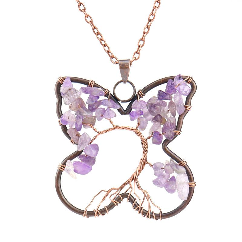 Vintage Winding Butterfly Bending Tree Of Life Necklace Gravel Crystal Pendant N73 Inlay аметист
Vintage Winding Butterfly Bending Tree Of Life Necklace Gravel Crystal Pendant N73 Inlay аметист
